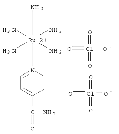 Molecular Structure of 31279-70-6 (Ruthenium(2+), pentaammine(4-pyridinecarboxamide-N1)-, (OC-6-22)-, diperchlorate (9CI))